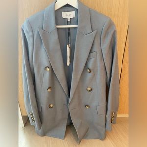 Reiss JETT Double Breasted Blazer Blue